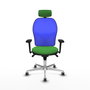 PIQUERAS Y CRESPO Silla de oficina Jorquera Verde y Azul