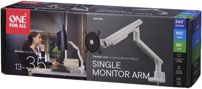 One For All DM 7120 Soporte de Techo para Monitor Blanco