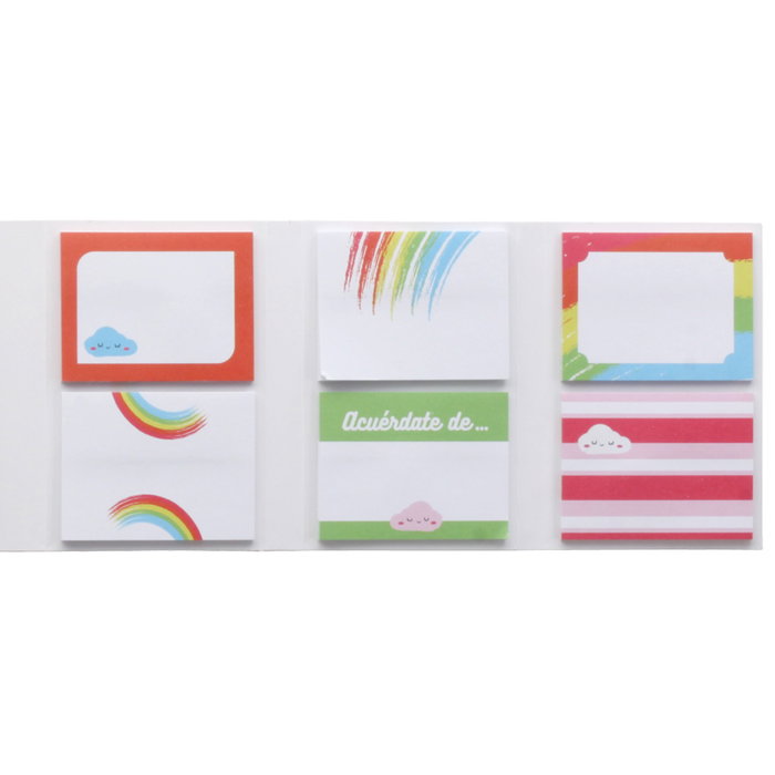 CMP General Juego de 15 Bloc Notas Autoadhesivas 10 de 55x42 mm y 5 Marcadores de 55x17 mm