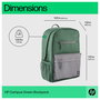 HP Campus - Mochila para Portátil 15.6", Verde/Gris, Impermeable, Compartimento para Tableta, Poliéster, 490g