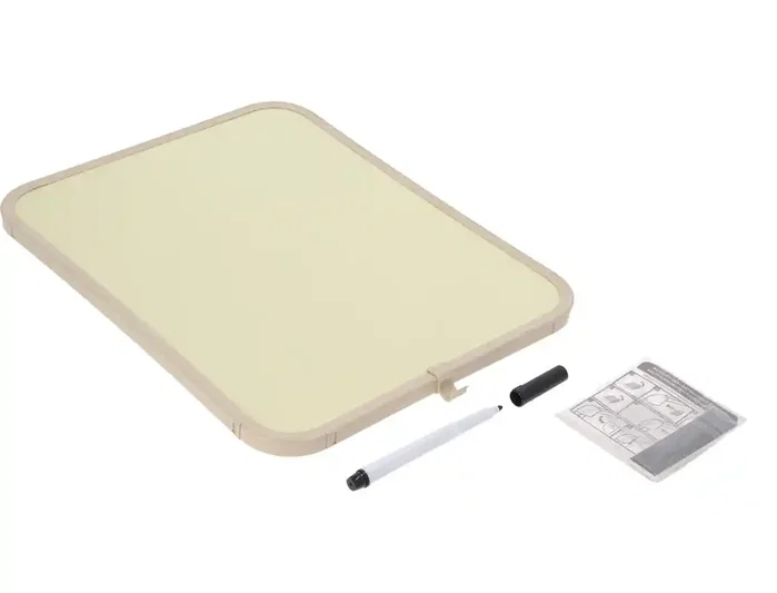Bi-Office Pizarra Blanca Magnética Easy con Rotulador, Color Amarillo, 279 x 355 mm