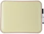 Bi-Office Pizarra Blanca Magnética Easy con Rotulador, Color Amarillo, 279 x 355 mm