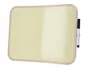 Bi-Office Pizarra Blanca Magnética Easy con Rotulador, Color Amarillo, 279 x 355 mm