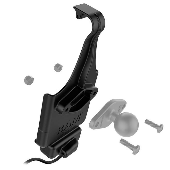 RAM Mounts EZ-Roll'r Powered Cradle para Samsung XCover Pro con Carga - Soporte Impermeable