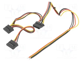 AKYGA Cable de alimentación Molex hembra a 2x SATA hembra 0,4m