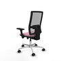PIQUERAS Y CRESPO Silla de oficina Horna Rosa y Gris con Brazos 3D