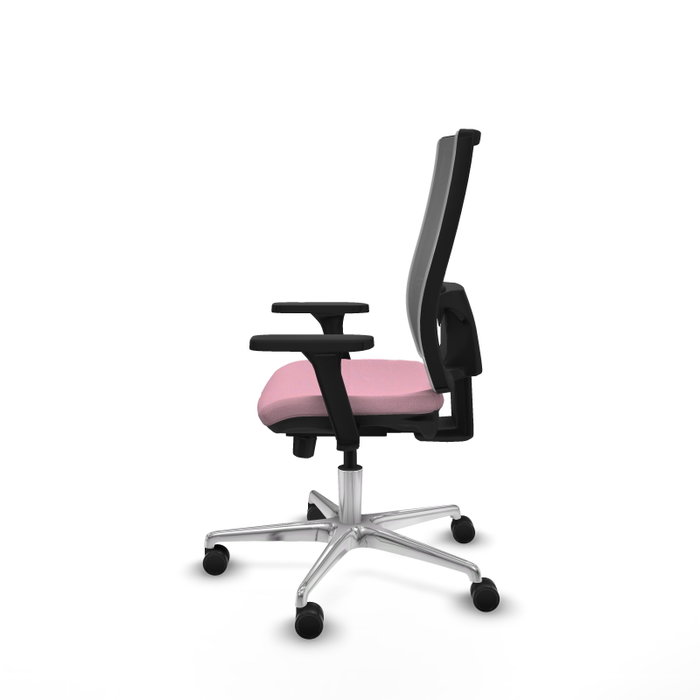 PIQUERAS Y CRESPO Silla de oficina Horna Rosa y Gris con Brazos 3D