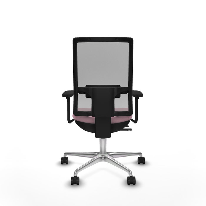PIQUERAS Y CRESPO Silla de oficina Horna Rosa y Gris con Brazos 3D