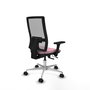 PIQUERAS Y CRESPO Silla de oficina Horna Rosa y Gris con Brazos 3D