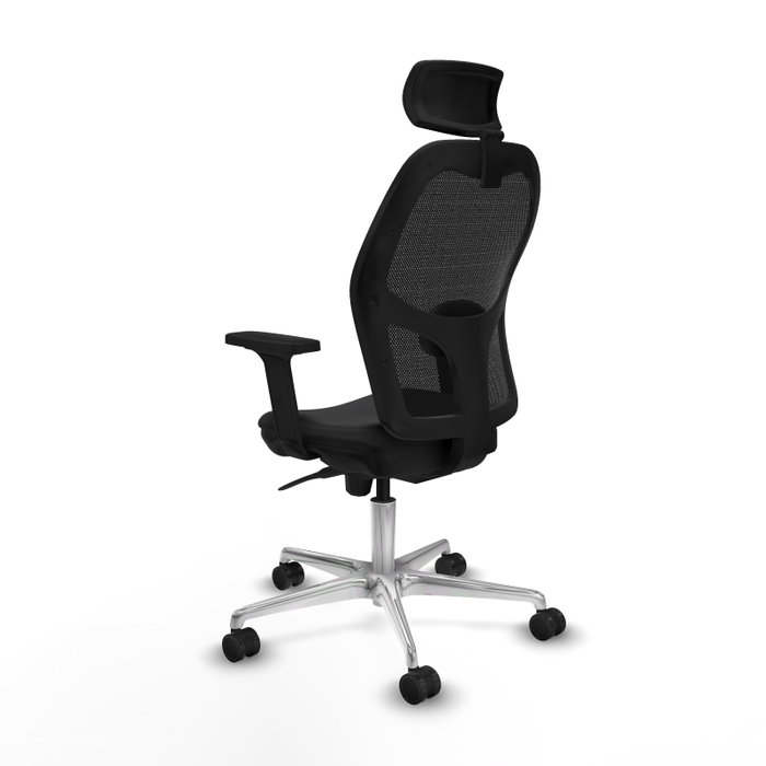 PIQUERAS Y CRESPO Silla de oficina Jorquera con mecanismo Sincro y tapizado en Similpiel Negro