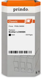 Prindo Cartucho de tinta negro PRIBLC985BK Classic, ~300 páginas, compatible con Brother LC985BK (LC-985)