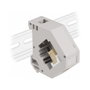 DeLOCK Adaptador de carril DIN Keystone SC Simplex hembra a SC Simplex hembra, Gris