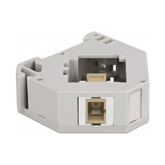 DeLOCK Adaptador de carril DIN Keystone SC Simplex hembra a SC Simplex hembra, Gris