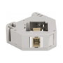DeLOCK Adaptador de carril DIN Keystone SC Simplex hembra a SC Simplex hembra, Gris
