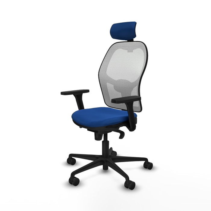 PIQUERAS Y CRESPO Silla de oficina Jorquera con mecanismo Sincro, Azul y Blanco PIQUERAS Y CRESPO Silla de oficina Jorquera con mecanismo Sincro, Azul y Blanco