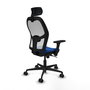 PIQUERAS Y CRESPO Silla de oficina Jorquera con mecanismo Sincro, Azul y Blanco