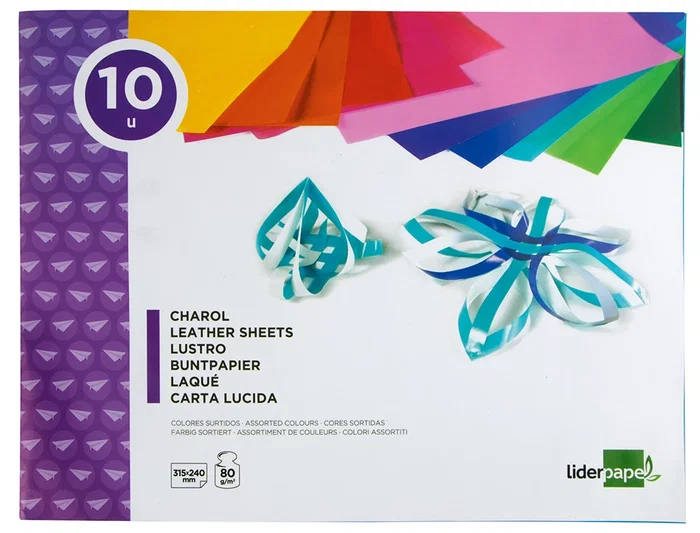Liderpapel Bloc trabajos manuales 240x315mm 10 hojas colores surtidos