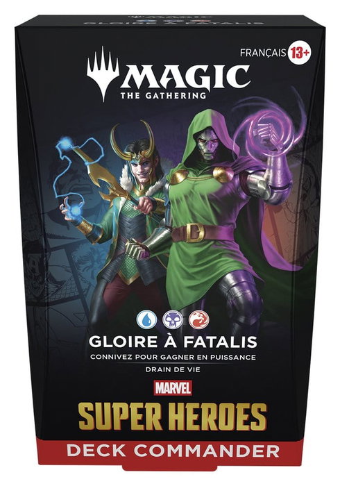 Wizards of the Coast Magic the Gathering Marvel Super Heroes Commander Decks Caja (4) francés Wizards of the Coast Magic the Gathering Marvel Super Heroes Commander Decks Caja (4) francés