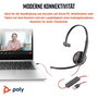 HP Poly Blackwire 3210 Monaural USB-C con adaptador USB-C/A, Negro
