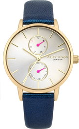 Daisy Dixon Reloj DD086UG con caja dorada y correa azul