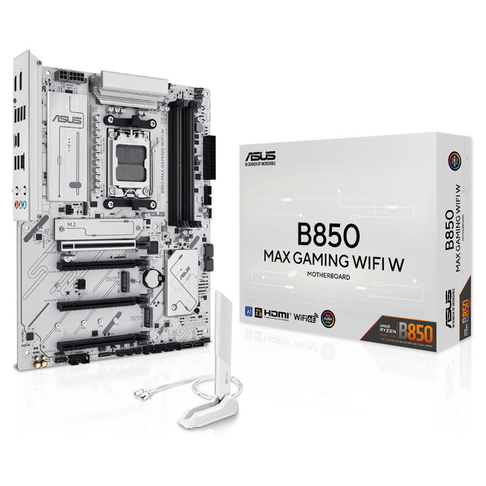 ASUS B850 MAX GAMING WIFI W AMD B850 AM5 ATX Blanco