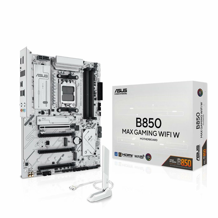 ASUS B850 MAX GAMING WIFI W AMD B850 AM5 ATX Blanco