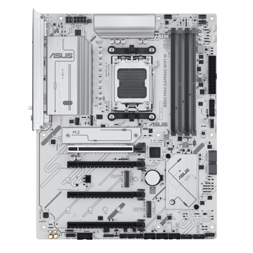 ASUS B850 MAX GAMING WIFI W Blanco con Zócalo AM5 ASUS B850 MAX GAMING WIFI W Blanco con Zócalo AM5