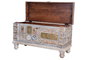 Giner & Colomer Baúl Mango Blanco Envejecido Madera Maciza 57x100x40 cm