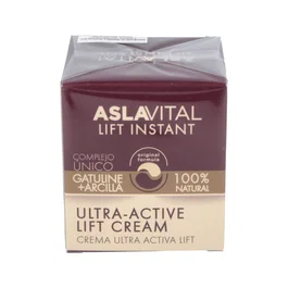 Asla Vital Crema Ultra-Activa 50Ml Lift Instant Antiarrugas - Con Gatuline Expression, Ácido Ferúlico, Vitamina A y E