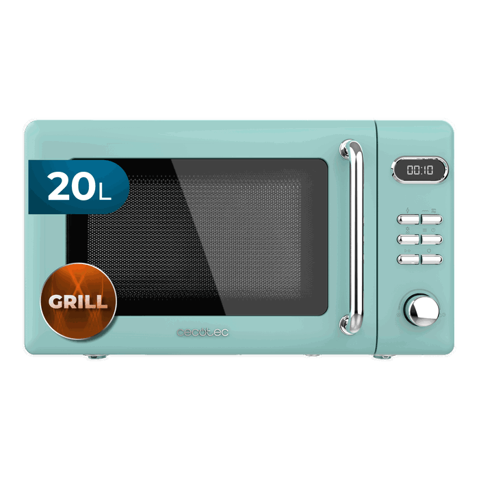Cecotec ProClean 5110 Retro Green Microondas de 20 L con Grill Cecotec ProClean 5110 Retro Green Microondas de 20 L con Grill