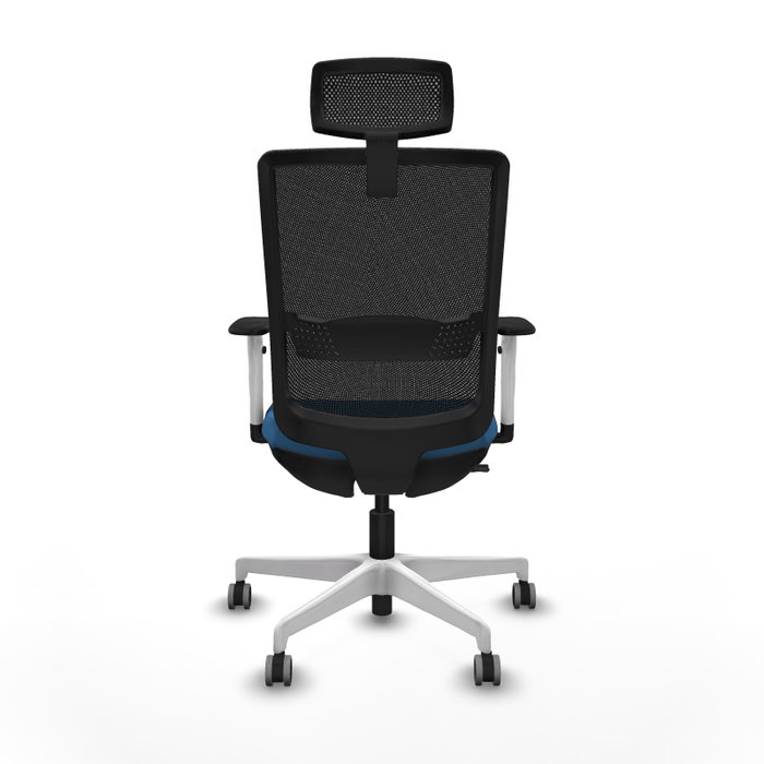 PIQUERAS Y CRESPO Silla de oficina Haches con mecanismo Sincro/Traslack, Azul claro y Negro