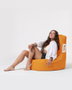 Atelier Del Sofa Puf de Jardín Naranja con Relleno de Espuma de Poliestireno Reciclada, Resistente al Agua, 70x80x35 cm