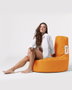 Atelier Del Sofa Puf de Jardín Naranja con Relleno de Espuma de Poliestireno Reciclada, Resistente al Agua, 70x80x35 cm