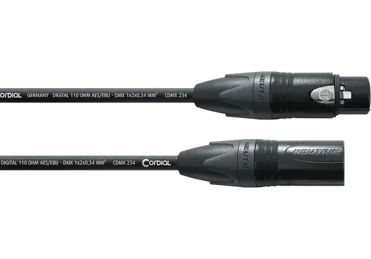 Cordial Cable XLR Macho/Hembra de 5 Metros Cordial Cable XLR Macho/Hembra de 5 Metros