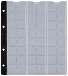 Funda Para Album De Monedas Pardo Con Lomo Rfzo.Negro Ø 22Mm 48 Aloj. (Set de 10)