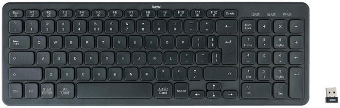 Hama WK-300 Teclado Inalámbrico Negro Hama WK-300 Teclado Inalámbrico Negro