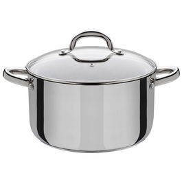 GSW Cacerola Alta Montreal Acero Inoxidable 6 L Diámetro 24 cm Tapa Cristal (4 Unidades)