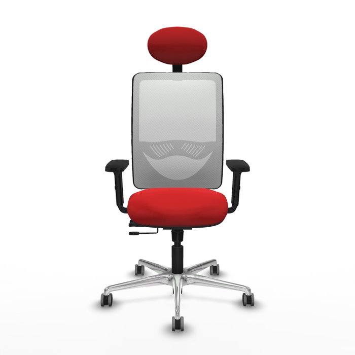 PIQUERAS Y CRESPO Silla de oficina Zulema con mecanismo Sincro/Traslack Rojo y Blanco PIQUERAS Y CRESPO Silla de oficina Zulema con mecanismo Sincro/Traslack Rojo y Blanco