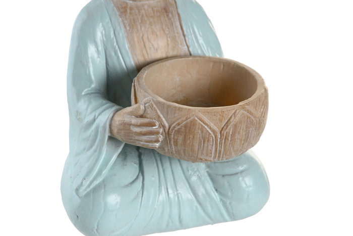 DKD Home Decor Figura Oriental Buda Portavela Verde Blanco Resina 9 x 14 x 9 cm (6 Unidades) DKD Home Decor Figura Oriental Buda Portavela Verde Blanco Resina 9 x 14 x 9 cm (6 Unidades)