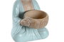 DKD Home Decor Figura Oriental Buda Portavela Verde Blanco Resina 9 x 14 x 9 cm (6 Unidades)