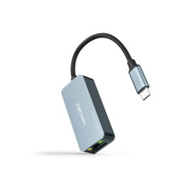 NANOCABLE Conversor USB-C 3.2 GEN1 a Ethernet 2.5G, Aluminio, Gris, 15 cm, Alambrico, USB Tipo C, Ethernet, 2500 Mbit/s, Gris