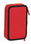 Plumier Doble Sevilla Fútbol Club Negro Rojo 12.5 x 19.5 x 4 cm (28 piezas)