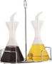 DKD Home Decor Set de Aceitera y Vinagrera de Borosilicato de 2 Piezas, Transparente