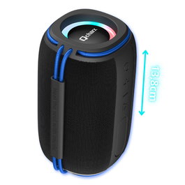 Qcharx international Flow Mini Altavoz Portátil Negro 10W Bluetooth 5.3 TWS USB TF AUX