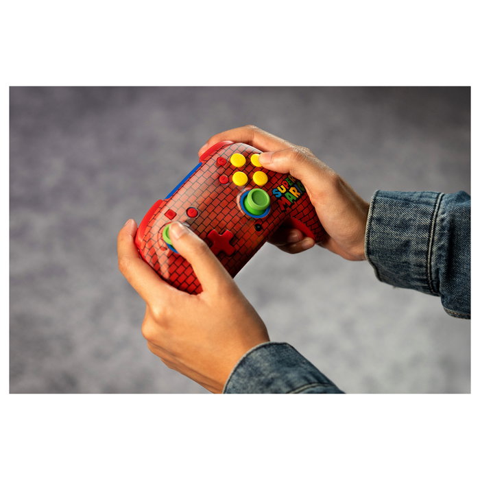 Turtle Beach Rematch Wireless - Mando inalámbrico para Nintendo Switch, Switch 2, Lite & OLED con diseño Mario Bricks, botones programables, USB-C y 40h autonomía