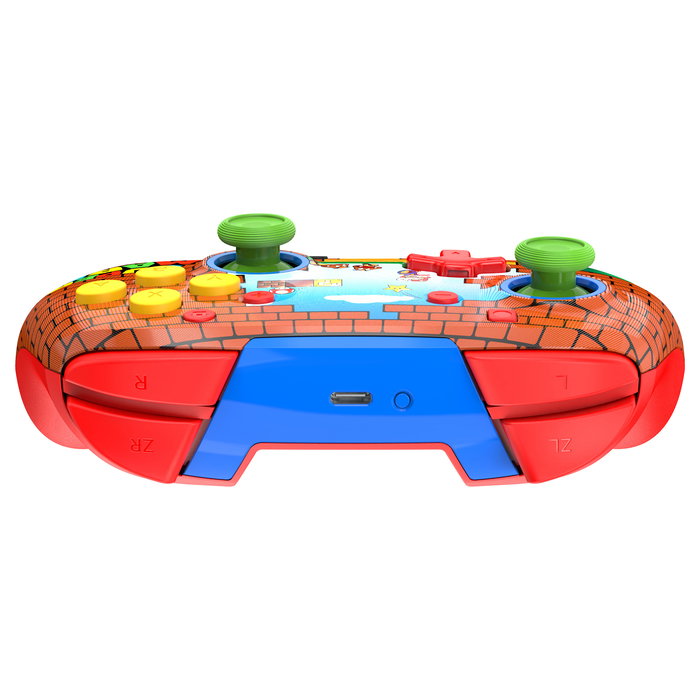 Turtle Beach Rematch Wireless - Mando inalámbrico para Nintendo Switch, Switch 2, Lite & OLED con diseño Mario Bricks, botones programables, USB-C y 40h autonomía