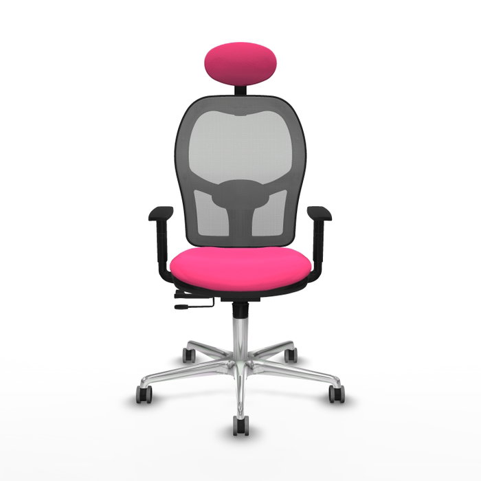 PIQUERAS Y CRESPO Silla de oficina Jorquera Rosa y Gris