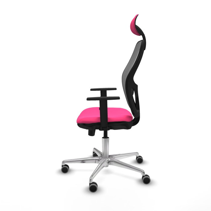 PIQUERAS Y CRESPO Silla de oficina Jorquera Rosa y Gris