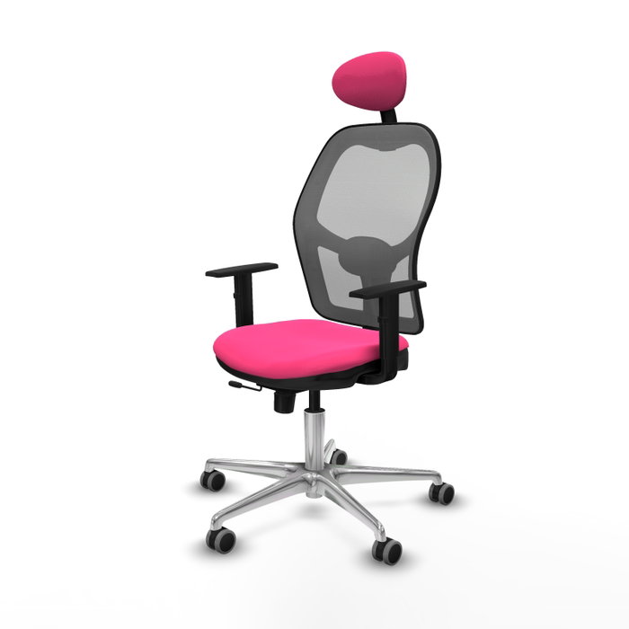 PIQUERAS Y CRESPO Silla de oficina Jorquera Rosa y Gris
