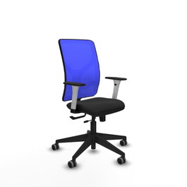 PIQUERAS Y CRESPO Silla de oficina Motilla con mecanismo Sincro/Traslack, Azul y Negro